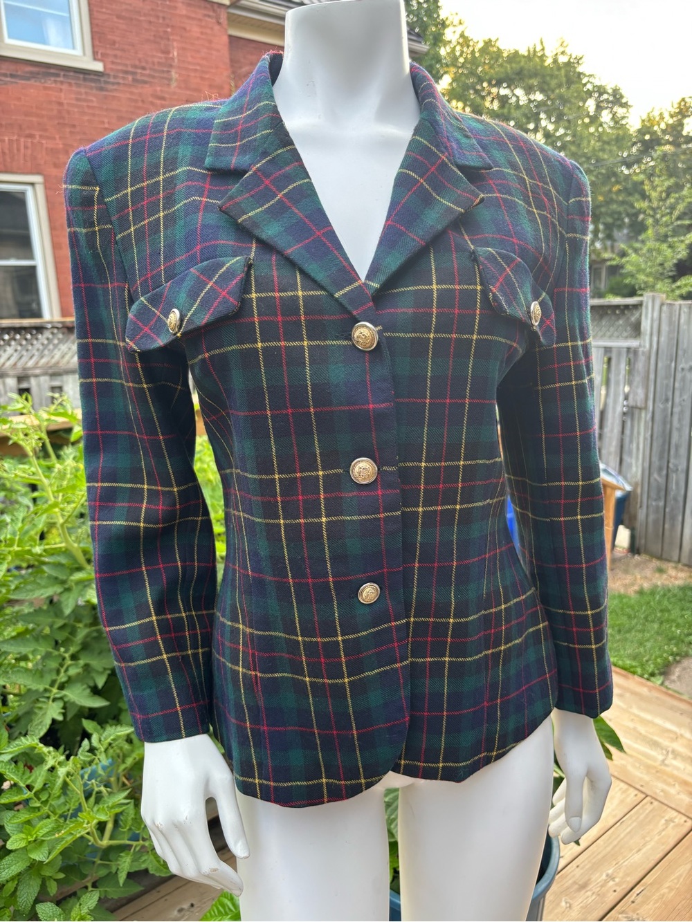 VTG Della Spiga Pure Virgin Wool
Tartan Plaid Blazer